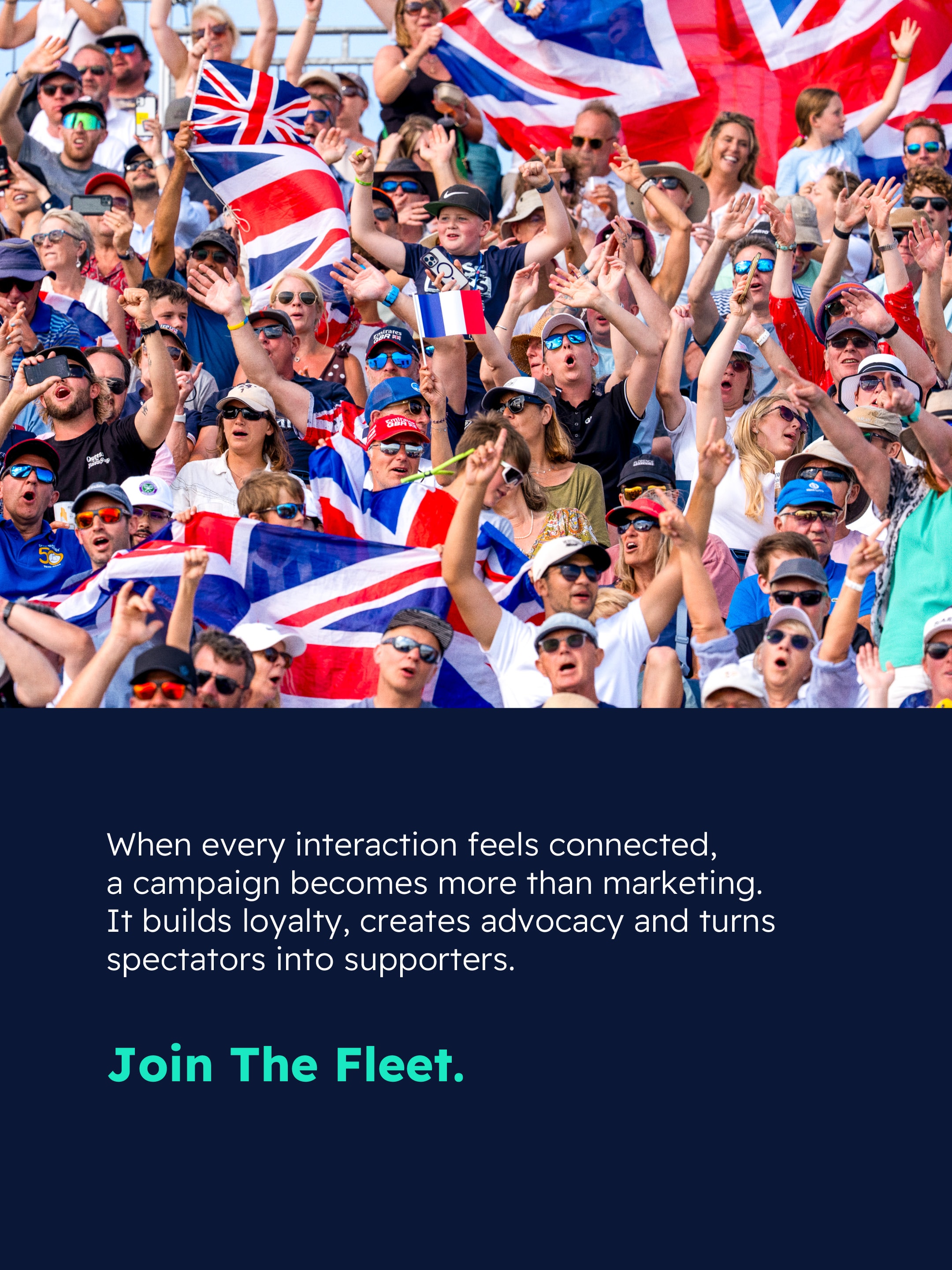Join The Fleet — Emirates GBR fan crowd at Portsmouth